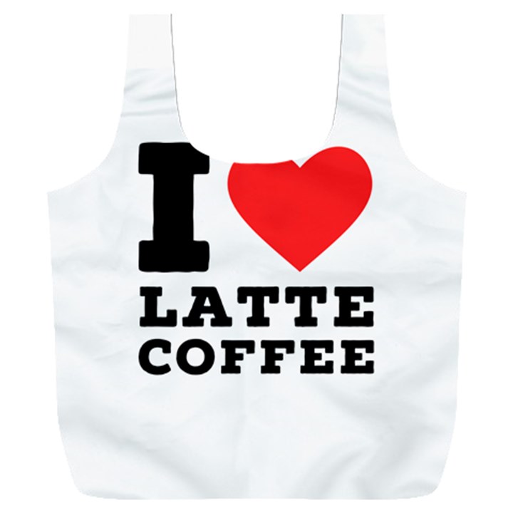 I love latte coffee Full Print Recycle Bag (XXL)