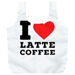 I love latte coffee Full Print Recycle Bag (XXL) Back