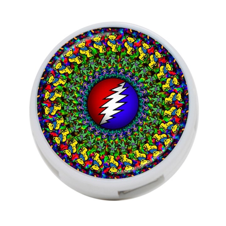 Grateful Dead Pattern 4-Port USB Hub (Two Sides)