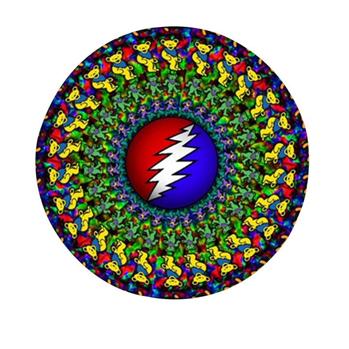 Grateful Dead Pattern Mini Round Pill Box