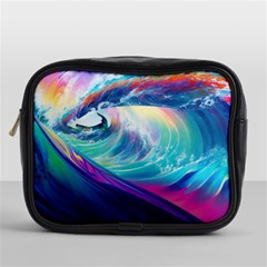 Wave Ocean Sea Tsunami Nautical Nature Water Mini Toiletries Bag (one Side) by Wav3s