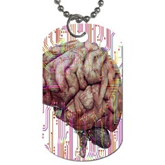 Brain Think Neurons Circuit Dog Tag (two Sides) by Wav3s