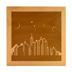 Skyscraper-town-urban-towers Wood Photo Frame Cube by Wav3s