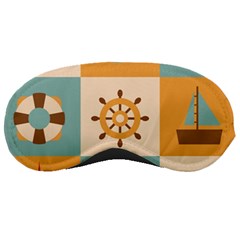 Nautical-elements-collection Sleeping Mask by Wav3s