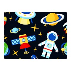 Space Seamless Pattern Two Sides Premium Plush Fleece Blanket (mini) by Wav3s