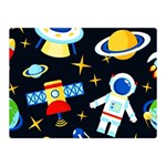 Space Seamless Pattern Two Sides Premium Plush Fleece Blanket (Mini) 35 x27  Blanket Front