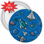 About-space-seamless-pattern 3  Buttons (10 pack)  Front