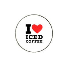 I Love Iced Coffee Hat Clip Ball Marker (4 Pack) by ilovewhateva