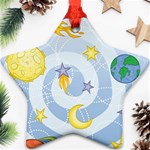 Science Fiction Outer Space Star Ornament (Two Sides) Back