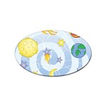 Science Fiction Outer Space Sticker (Oval) Front