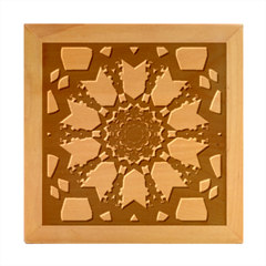 Kaleidoscope Abstract Round Wood Photo Frame Cube by Ndabl3x