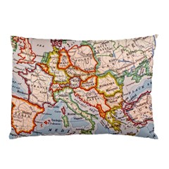 Map Europe Globe Countries States Pillow Case by Ndabl3x