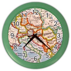 Map Europe Globe Countries States Color Wall Clock by Ndabl3x