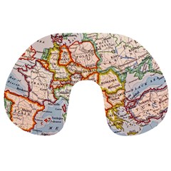 Map Europe Globe Countries States Travel Neck Pillow by Ndabl3x