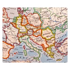 Map Europe Globe Countries States Premium Plush Fleece Blanket (small) by Ndabl3x