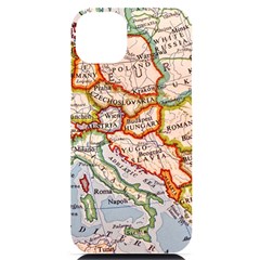 Map Europe Globe Countries States Iphone 14 Plus Black Uv Print Case by Ndabl3x