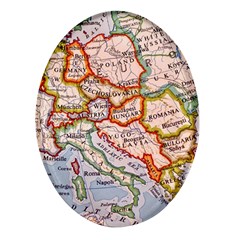 Map Europe Globe Countries States Oval Glass Fridge Magnet (4 Pack) by Ndabl3x