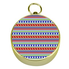 Christmas Color Stripes Pattern Gold Compasses by Ndabl3x