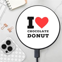 I Love Chocolate Donut Wireless Fast Charger(black) by ilovewhateva