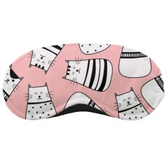 Cute Cats Cartoon Seamless-pattern Sleeping Mask by Vaneshart