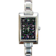 Math-linear-mathematics-education-circle-background Rectangle Italian Charm Watch by Vaneshart