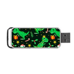 Christmas-funny-pattern Dinosaurs Portable Usb Flash (two Sides) by Vaneshart