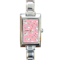 Cute-unicorn-seamless-pattern Rectangle Italian Charm Watch by Vaneshart