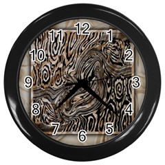 Zebra Abstract Background Wall Clock (black) by Vaneshop