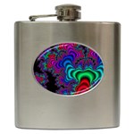 Abstract Piece Color Hip Flask (6 oz) Front