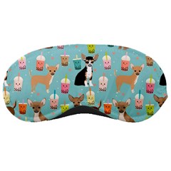 Chihuahua Bubble Kawaii Boba Tea Cute Dog Sleeping Mask by Wav3s