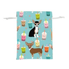 Chihuahua Bubble Kawaii Boba Tea Cute Dog Lightweight Drawstring Pouch (s) by Wav3s