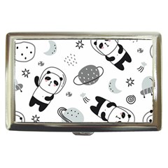 Panda Floating In Space And Star Cigarette Money Case by Wav3s