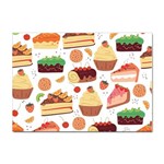 Seamless Pattern Hand Drawing Cartoon Dessert And Cake Sticker A4 (100 pack) Front