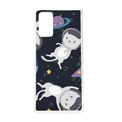 Space Cat Illustration Pattern Astronaut Samsung Galaxy Note 20 Tpu Uv Case by Wav3s