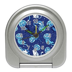 Cat Spacesuit Space Suit Astronaut Pattern Travel Alarm Clock by Wav3s