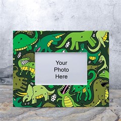 Dino Kawaii White Tabletop Photo Frame 4 x6  by Wav3s