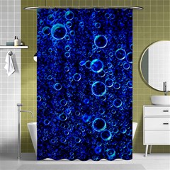 Blue Bubbles Abstract Shower Curtain 48  X 72  (small)  by Vaneshop