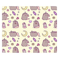 Beautiful Beauty Cartoon Cat Two Sides Premium Plush Fleece Blanket (small) by Grandong