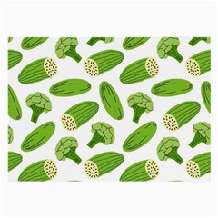 Vegetable Pattern With Composition Broccoli Large Glasses Cloth by Grandong