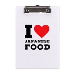 I Love Japanese Food A5 Acrylic Clipboard by ilovewhateva