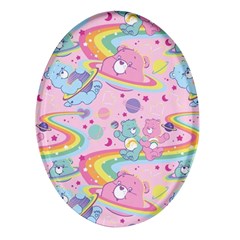 Bears Kawaii Pattern Oval Glass Fridge Magnet (4 Pack) by Cowasu