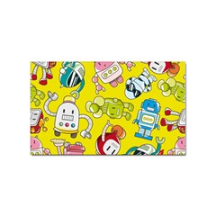 Robot Pattern Lego Sticker (rectangular) by Cowasu