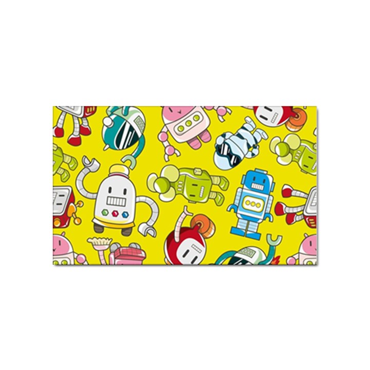 Robot Pattern Lego Sticker (Rectangular)