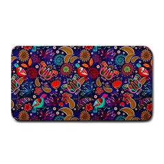 Pattern Colorful Bird Leaf Flower Medium Bar Mat by Cowasu