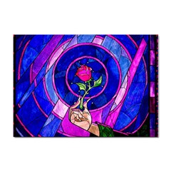 Stained Glass Rose Sticker A4 (10 Pack) by Cowasu