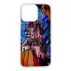 Beauty Stained Glass Castle Building Iphone 14 Pro Max Tpu Uv Print Case by Cowasu