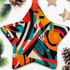 Colorful Abstract Star Ornament (two Sides) by Jack14