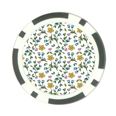 Flower Floral Pattern Poker Chip Card Guard (10 Pack) by Bangk1t