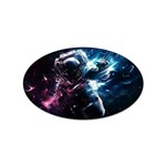 Psychedelic Astronaut Trippy Space Art Sticker Oval (10 pack) Front