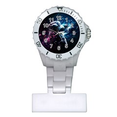 Psychedelic Astronaut Trippy Space Art Plastic Nurses Watch by Bangk1t